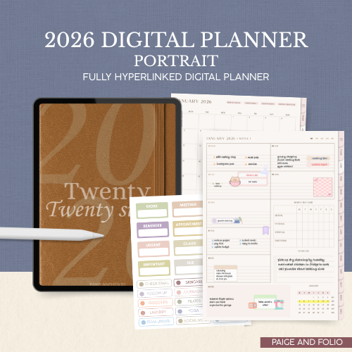2026 Digital Planner Portrait
