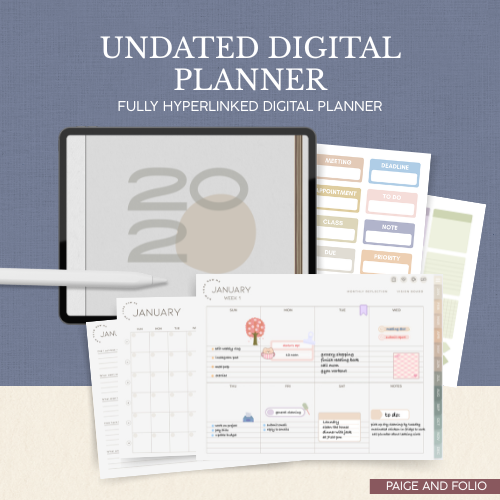 Undated Digital Planner Landscape